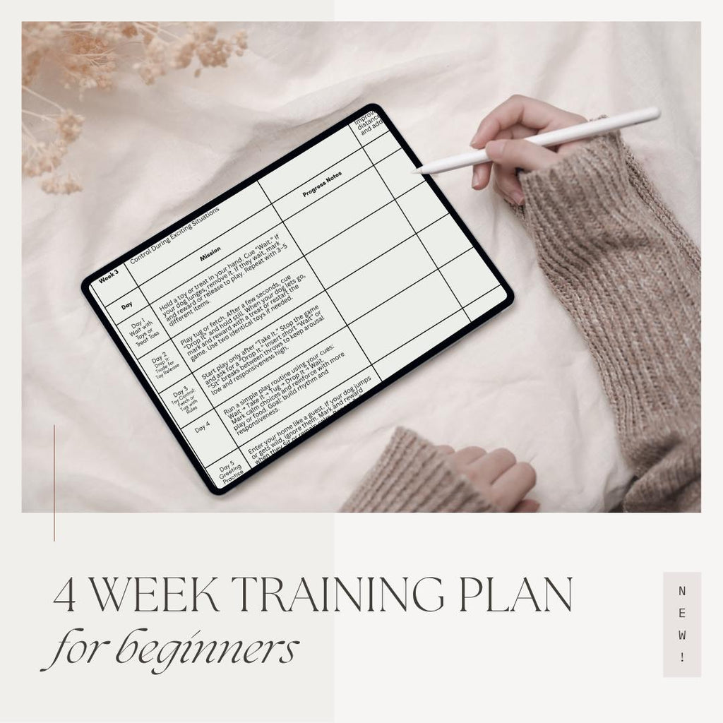 Dog Training Plan PDF: 4-Week Impulse Control Program + Bonuses (Printable Tracker Included